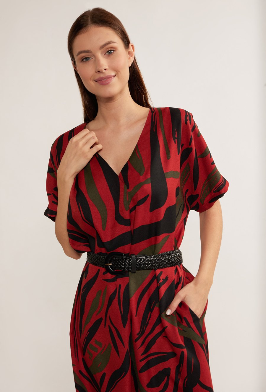 Wzorzysta sukienka damska