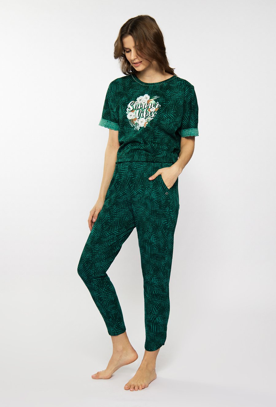 Wzorzysty d&oacute;ł od piżamy