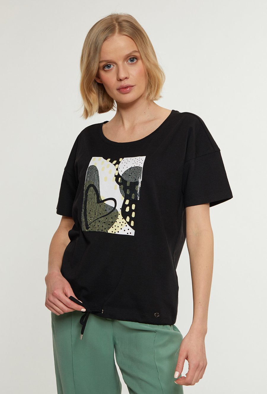 Bawełniany t-shirt z cekinami