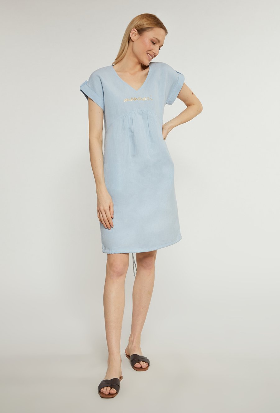 Lniana sukienka damska