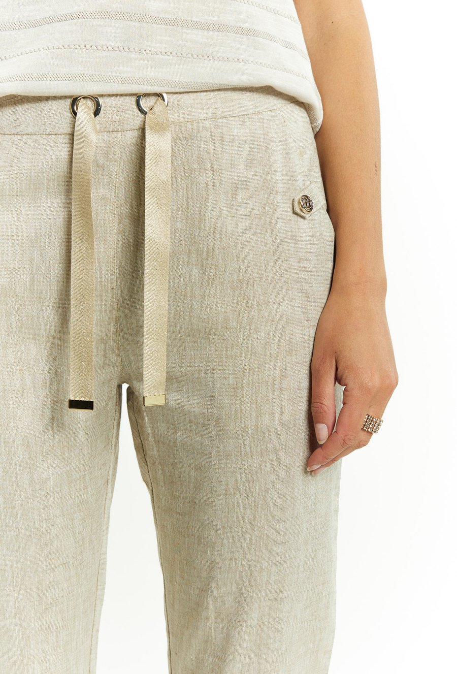Lniane spodnie damskie