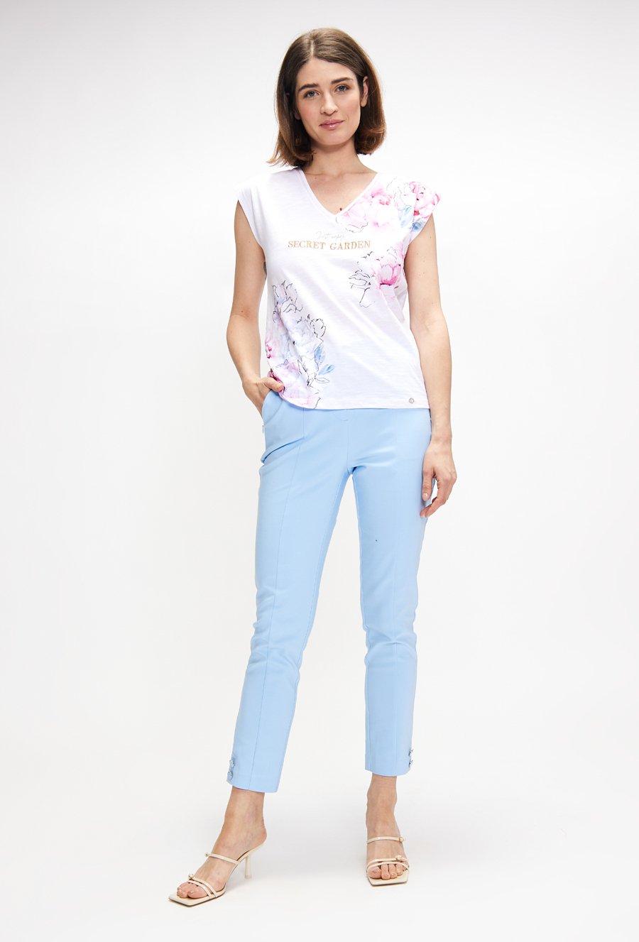 T-shirt damski z wzorem