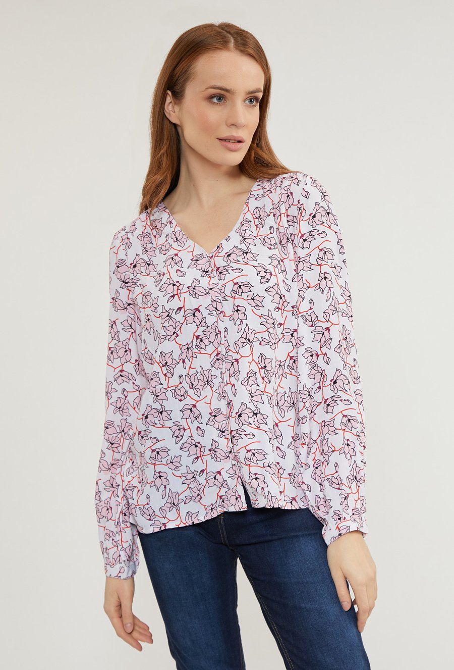 Wiskozowa bluzka z wzorem