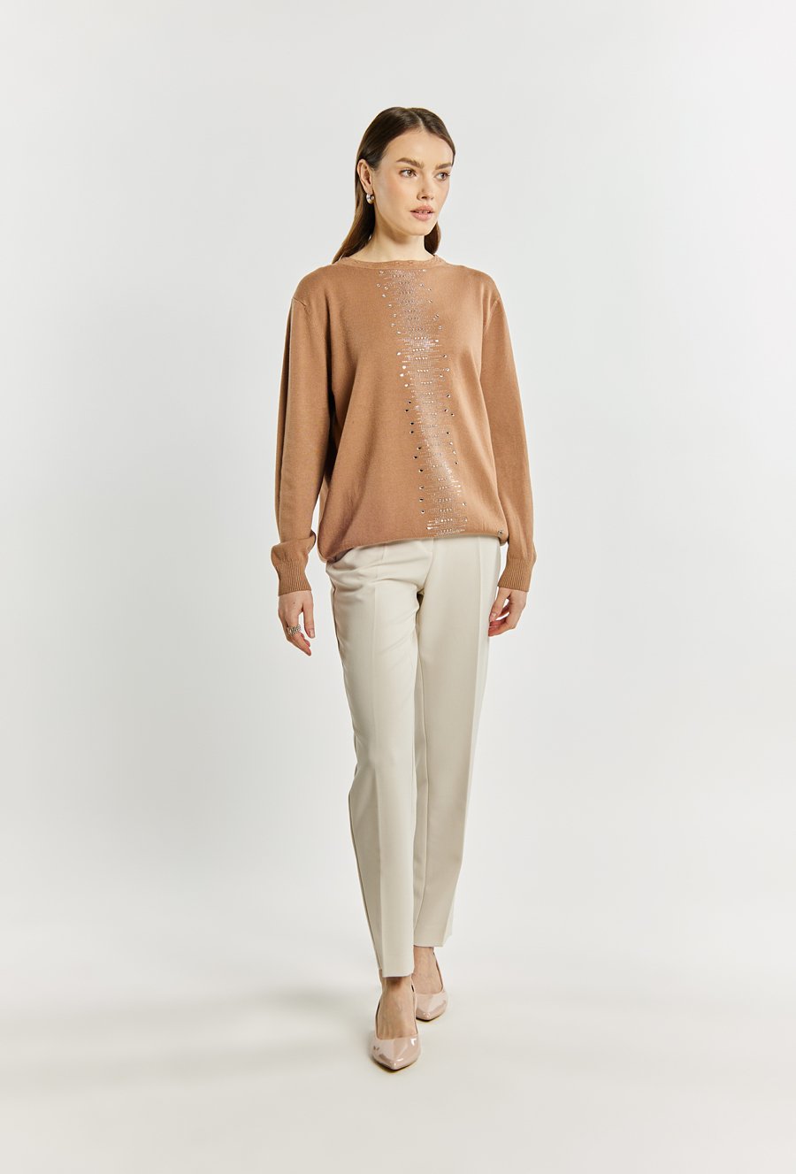 Sweter damski z dżetami