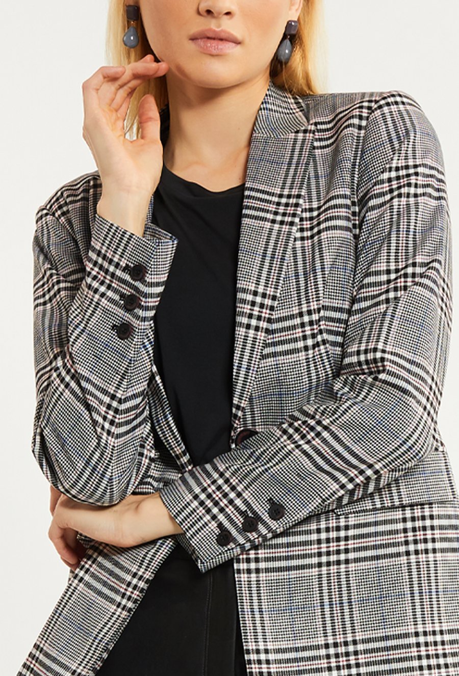 Wzorzysty żakiet damski