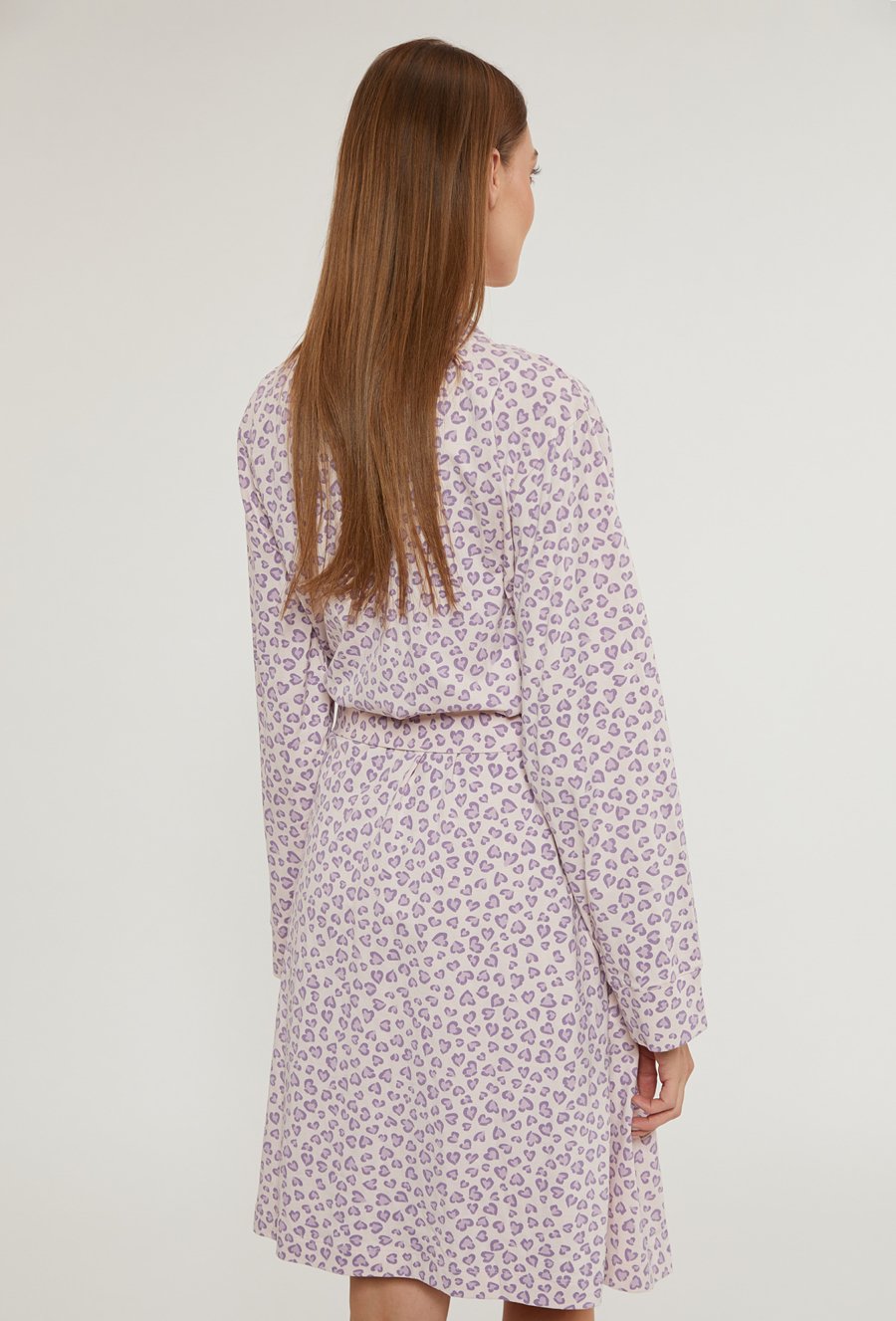 Wzorzysty szlafrok damski