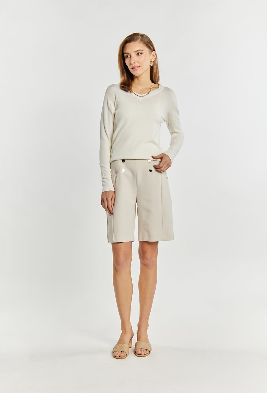 Dopasowany sweter damski