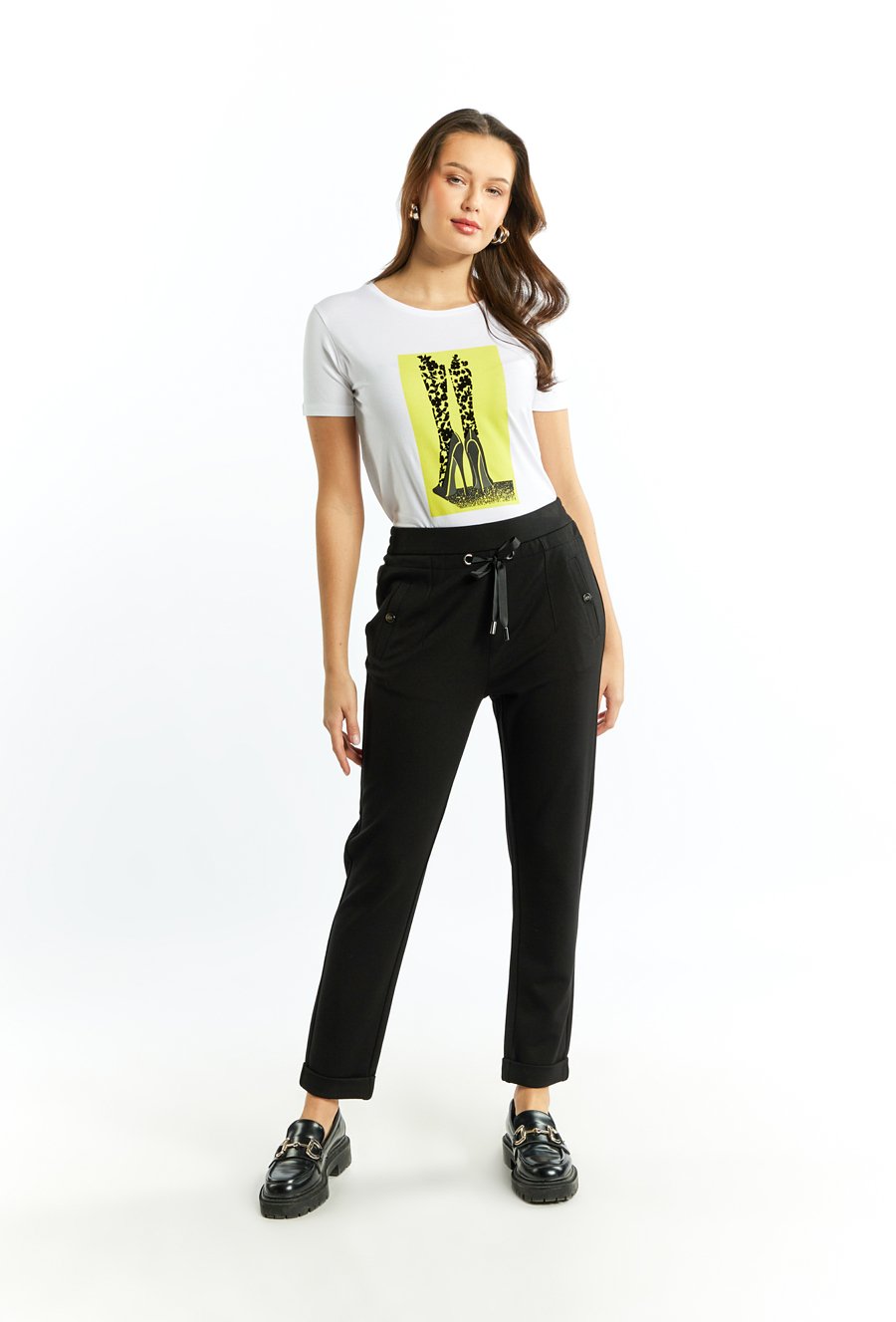 Wiskozowy T-shirt damski