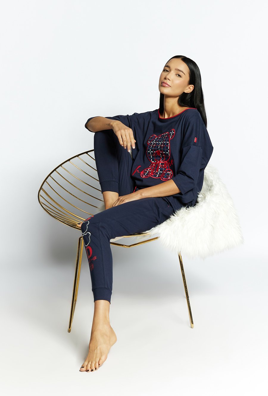 Bawełniany d&oacute;ł od piżamy