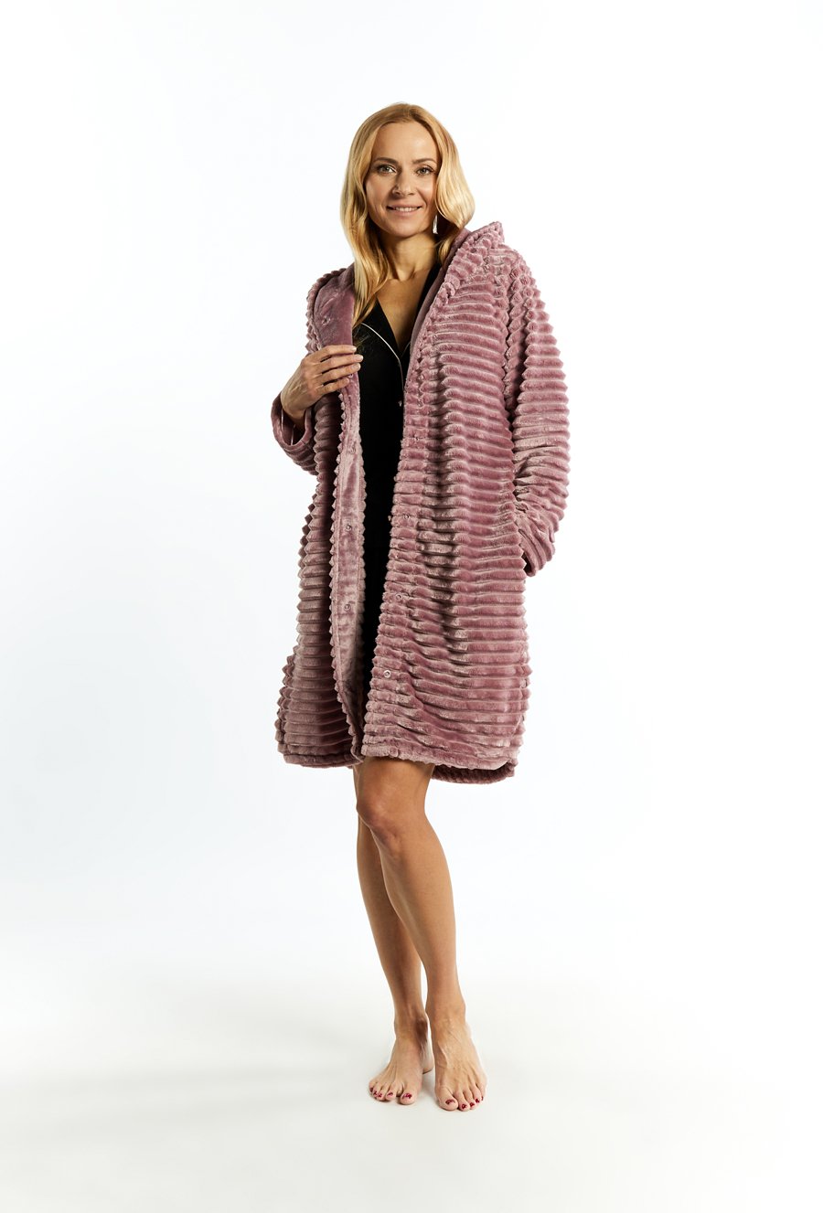 Szlafrok damski z kapturem