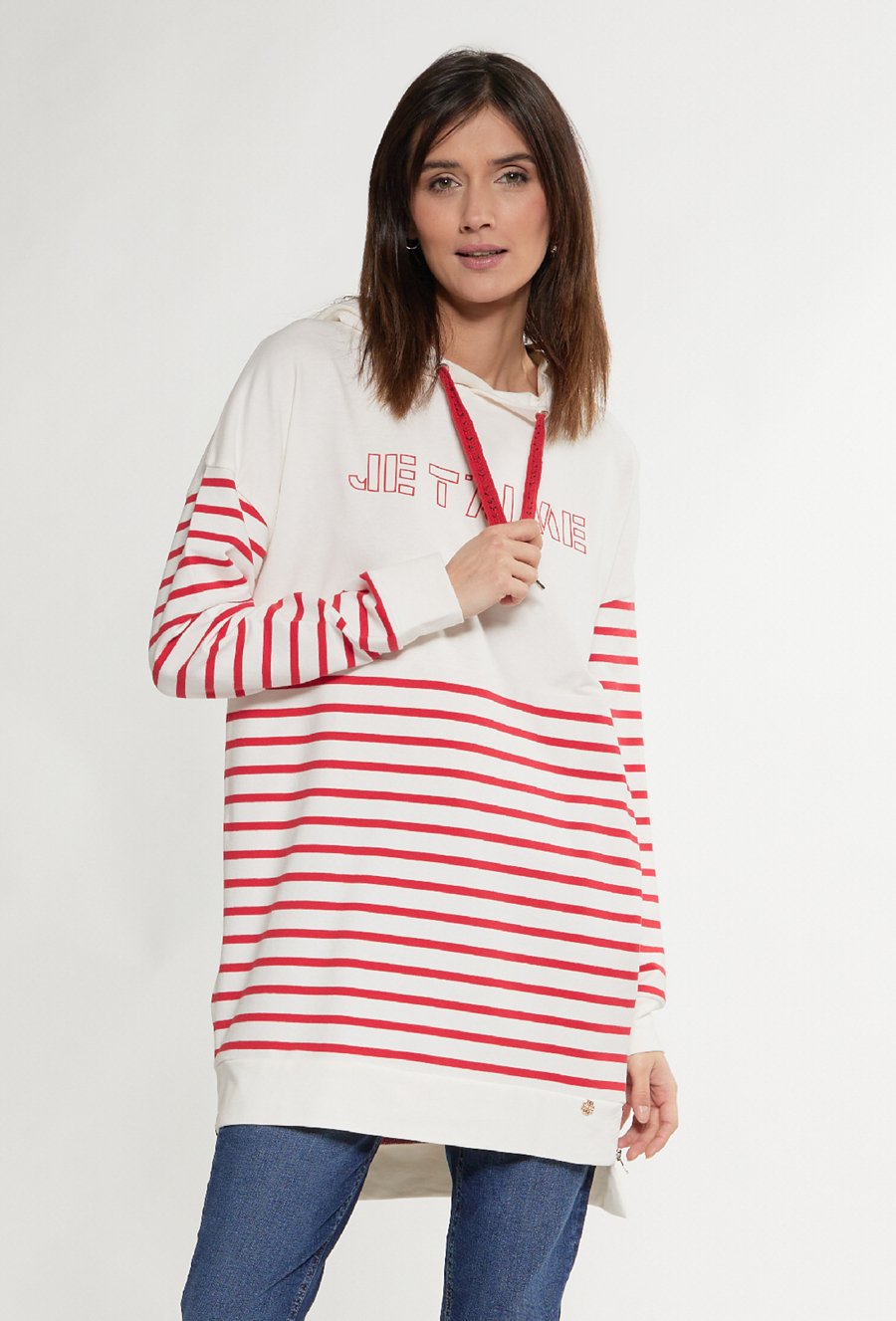 Bluza w paski o dłuższym kroju