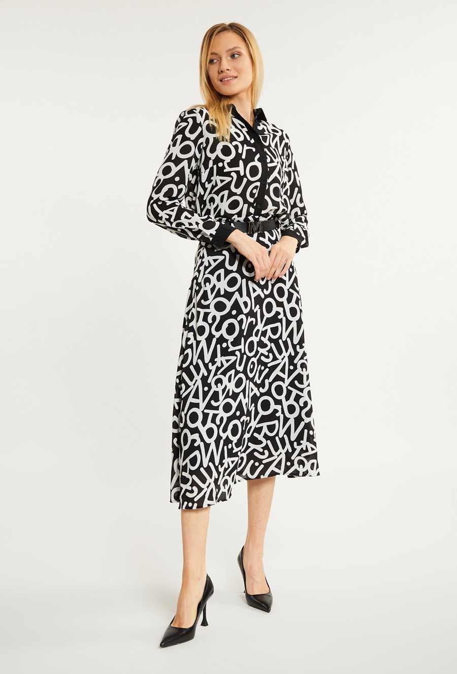 Wzorzysta sp&oacute;dnica damska midi