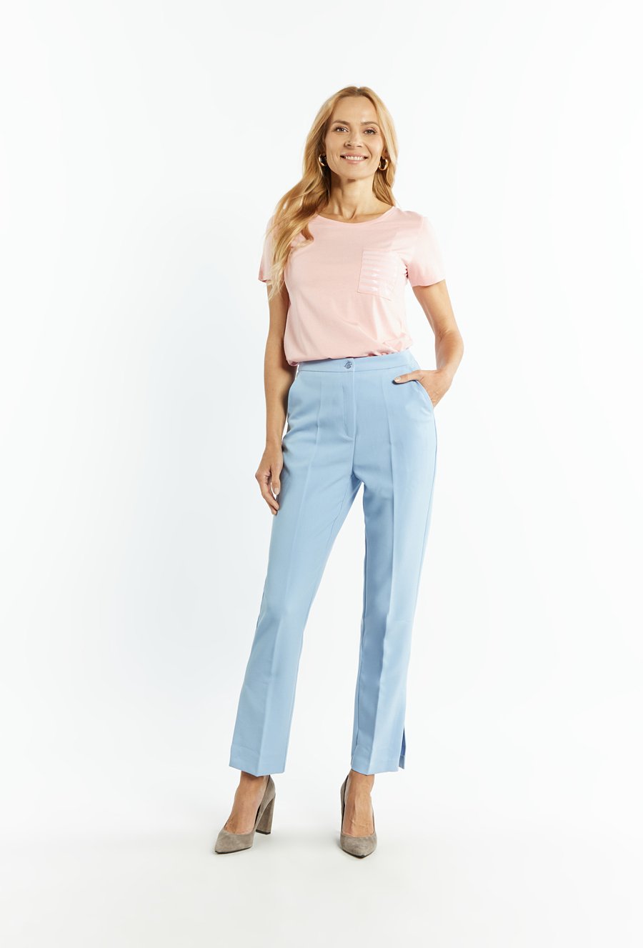 T-shirt damski z kieszonką