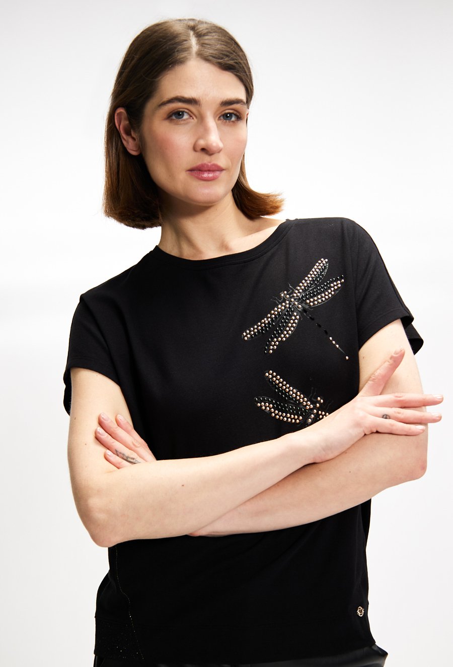 T-shirt z cekinowym wzorem