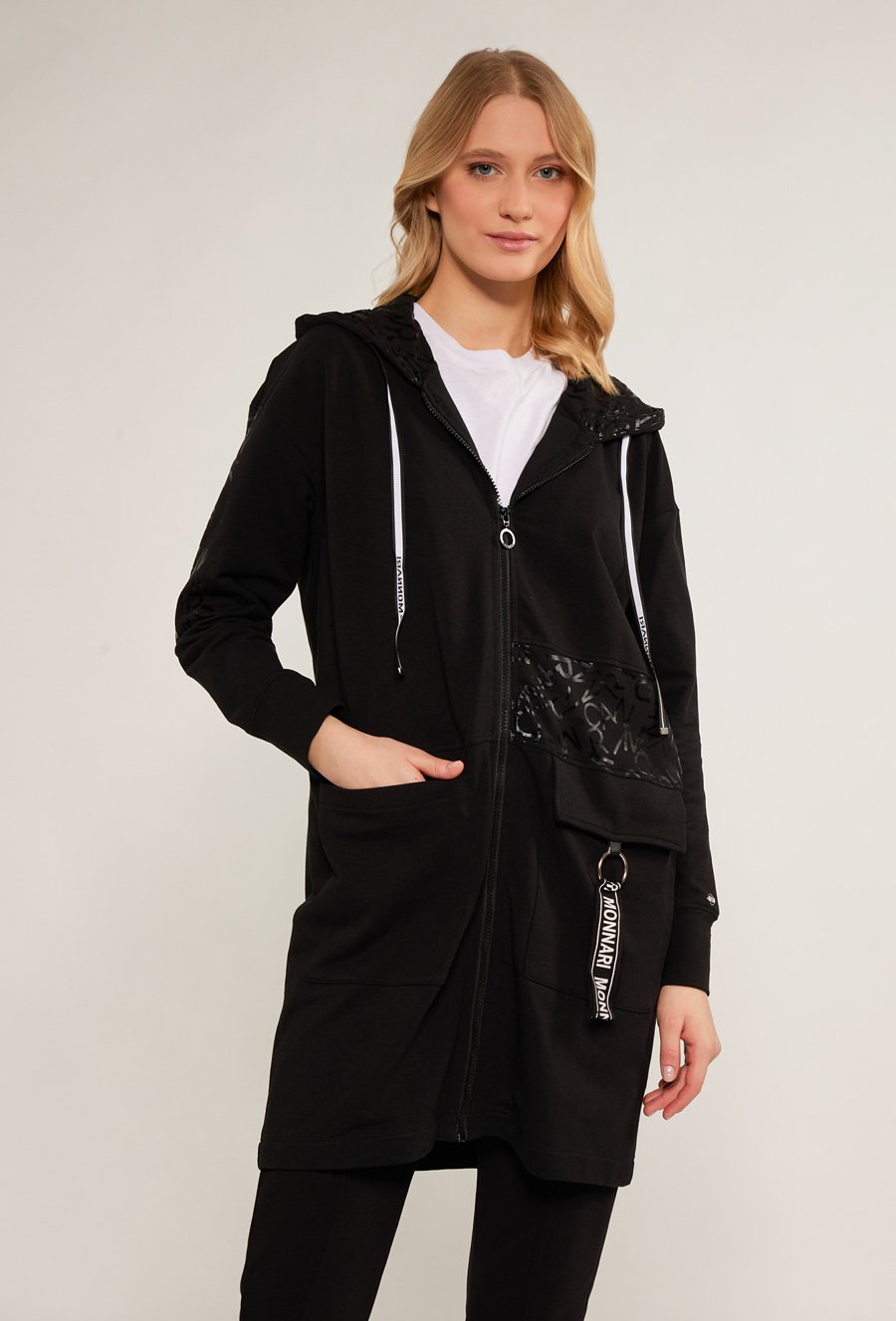 Długa bluza damska z nadrukiem