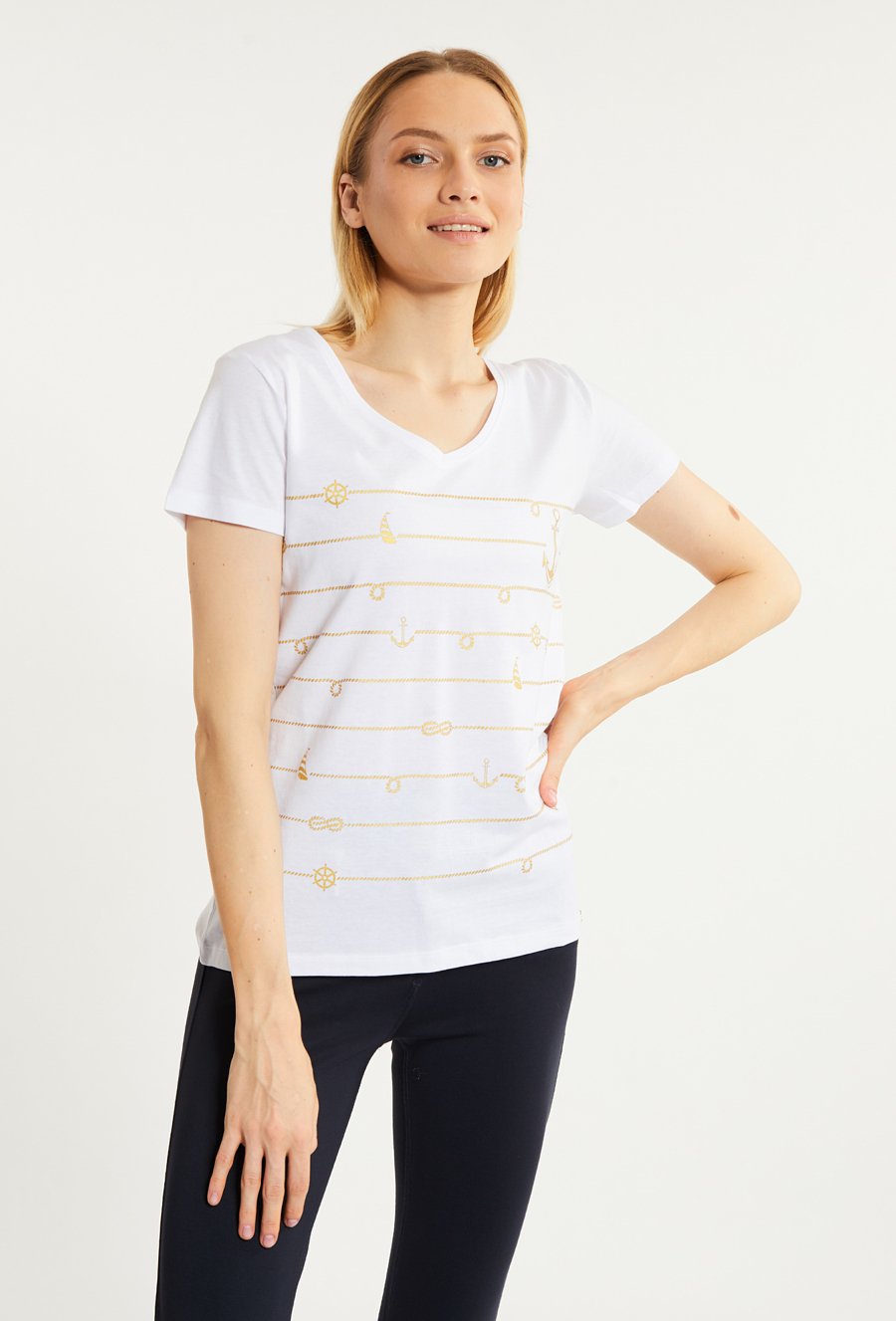 T-shirt w marynistycznym stylu