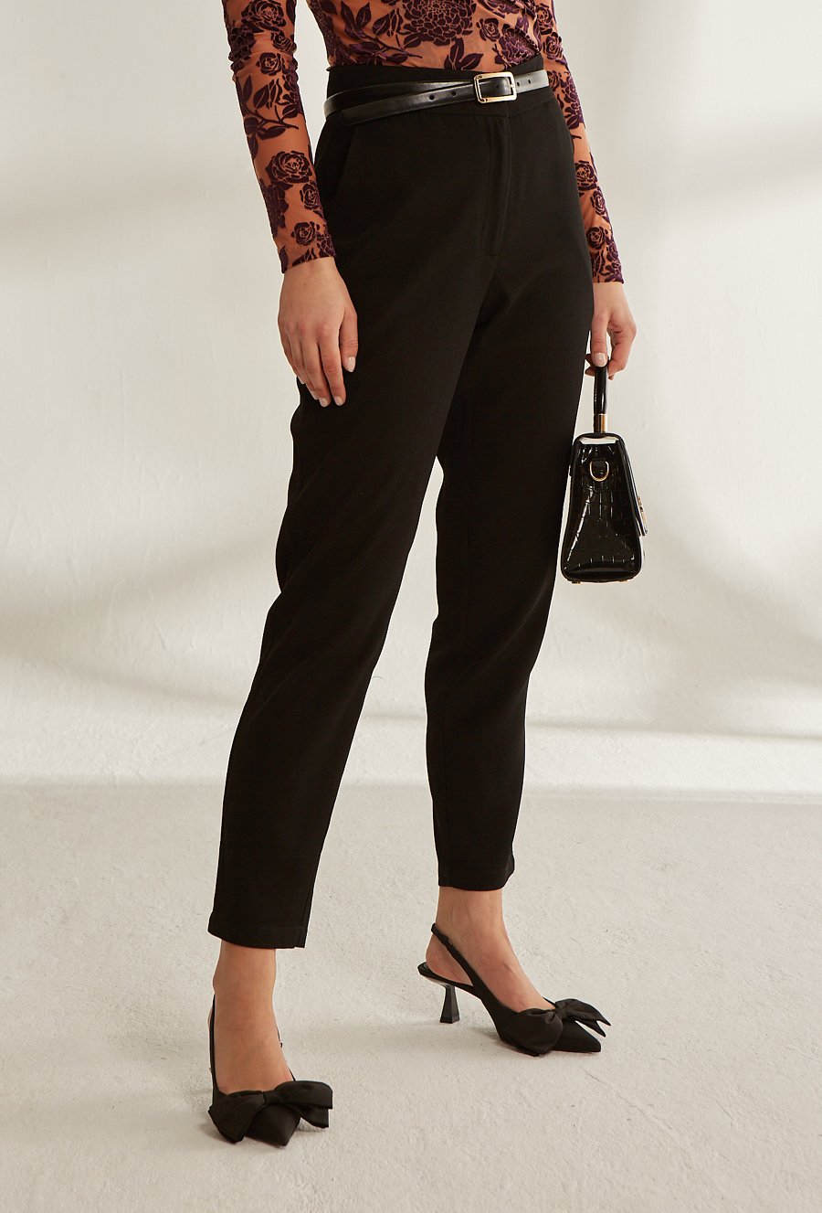 Czarne garniturowe spodnie