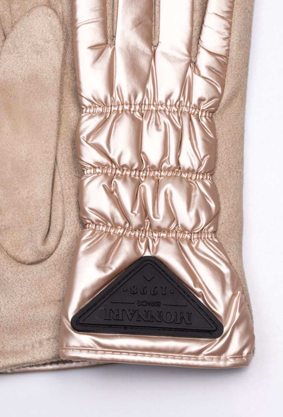 Połyskujące rękawiczki damskie