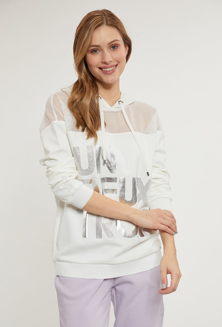 Wiskozowa bluza z kapturem