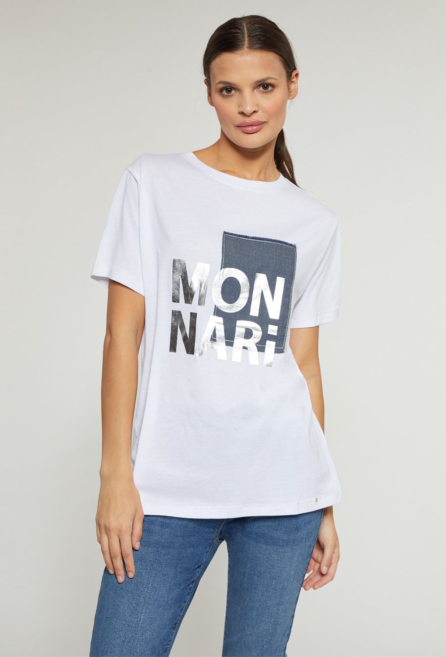 T-shirt damski z logo marki