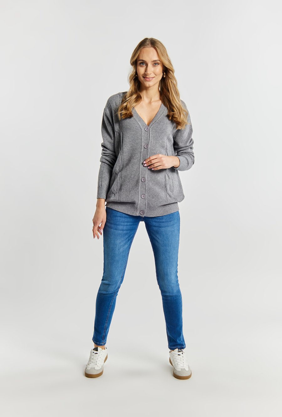 Rozpinany sweter damski