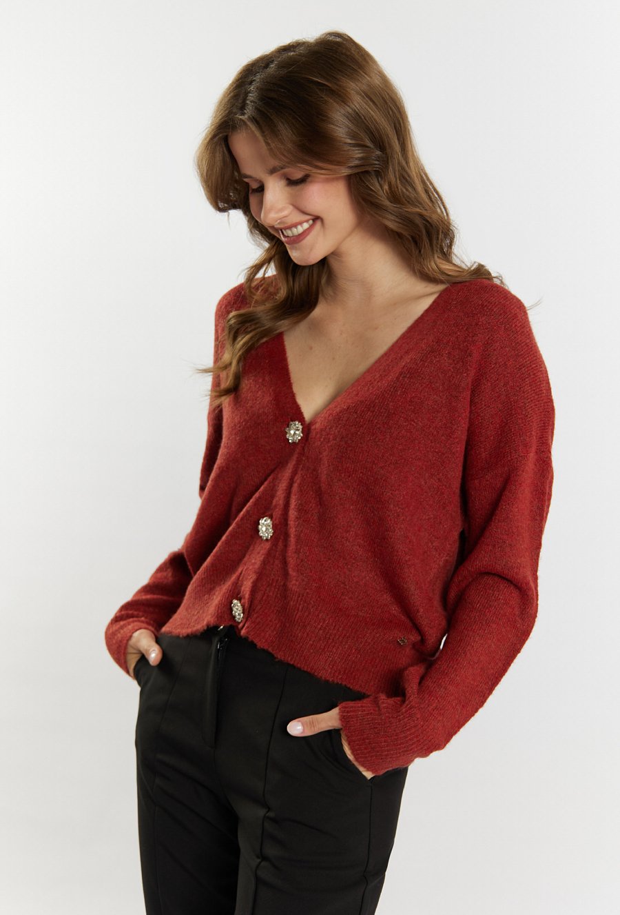 Rozpinany sweter damski