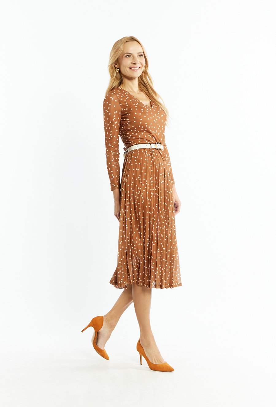 Plisowana sukienka damska