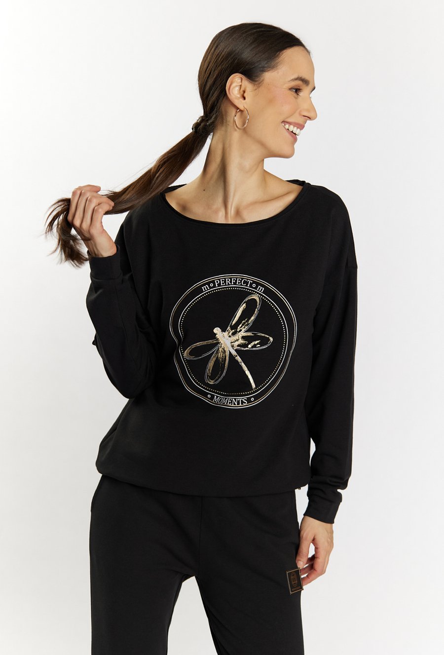 Bluza z ozdobnym nadrukiem