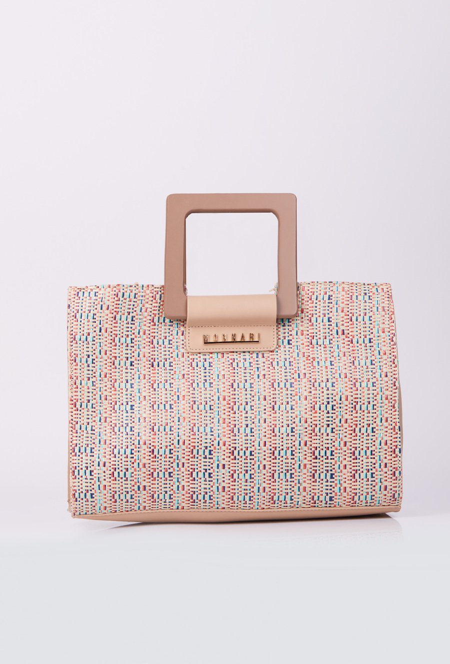 Pleciona torebka damska z kosmetyczką