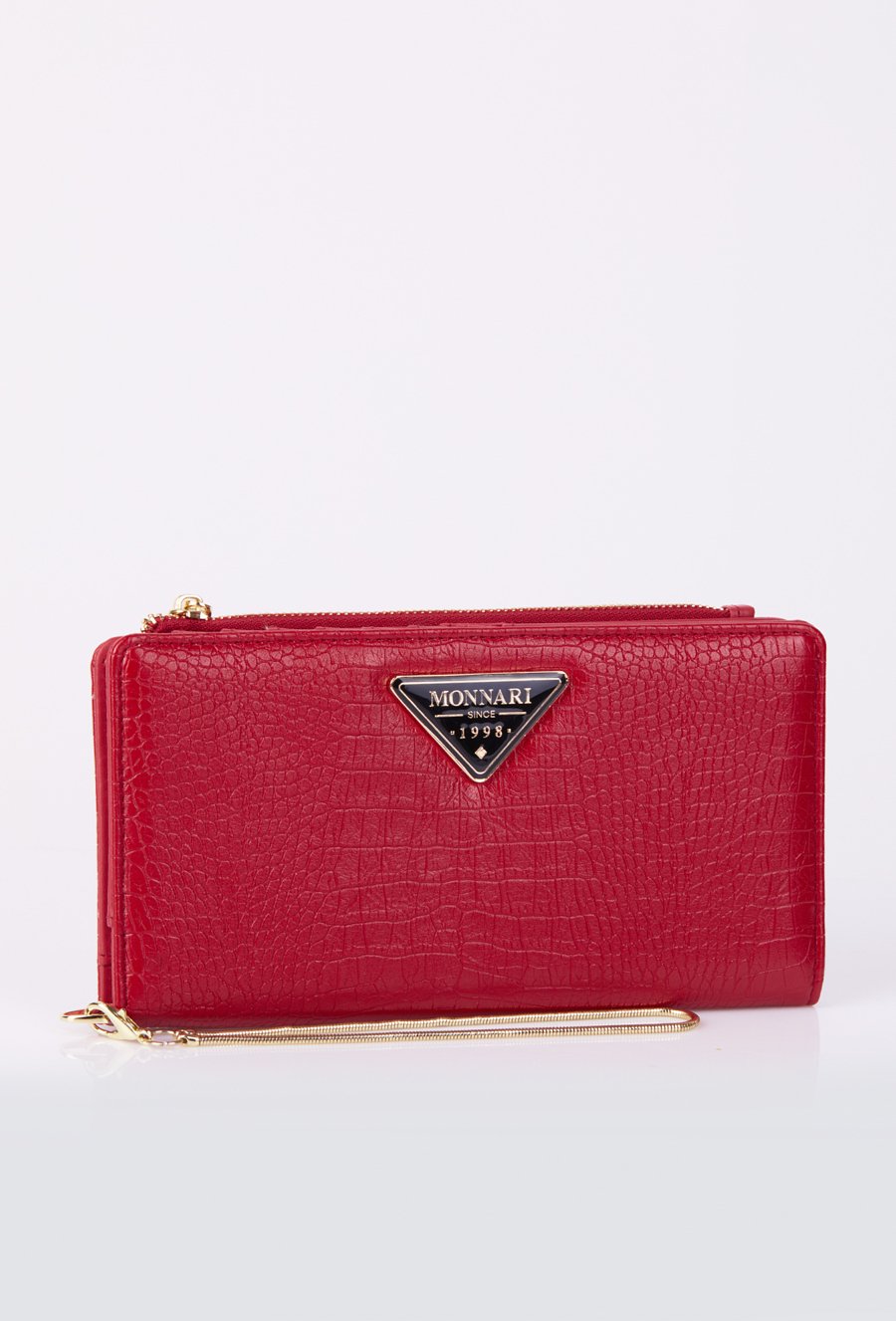 Duży portfel z ozdobnym łańcuszkiem