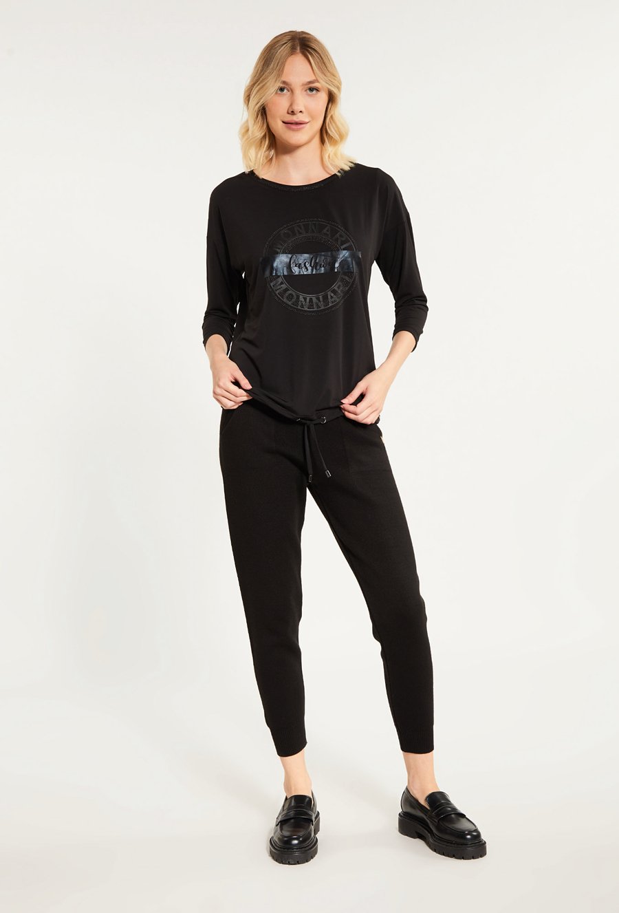 T-shirt damski z wiązaniem