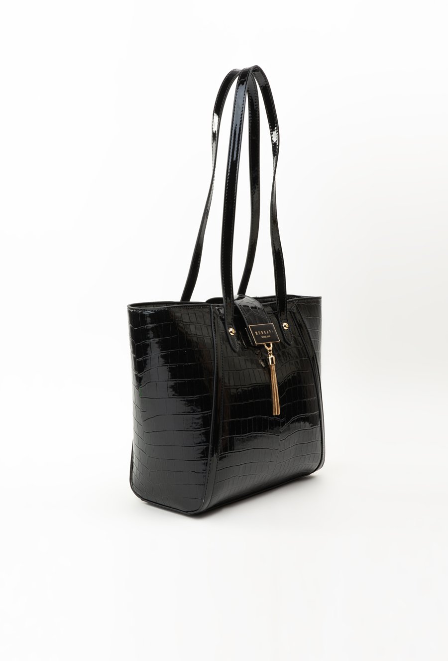 Shopper z wzorzystym panelem