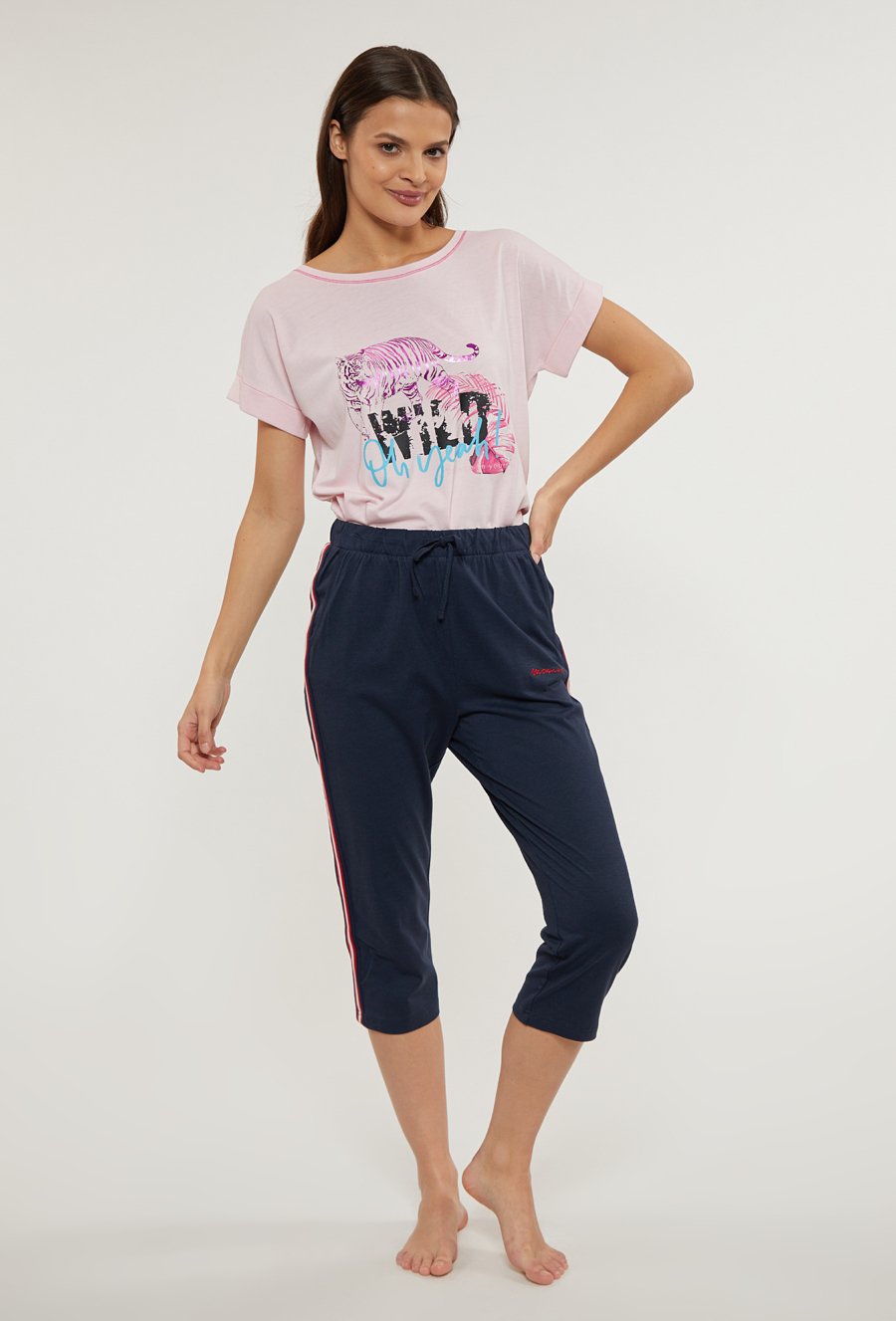 Spodnie od piżamy z tasiemkami po bokach