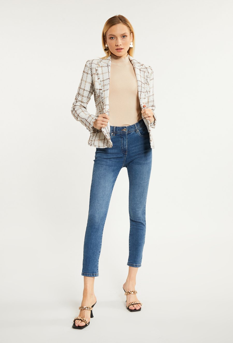 Żakiet damski w kratę