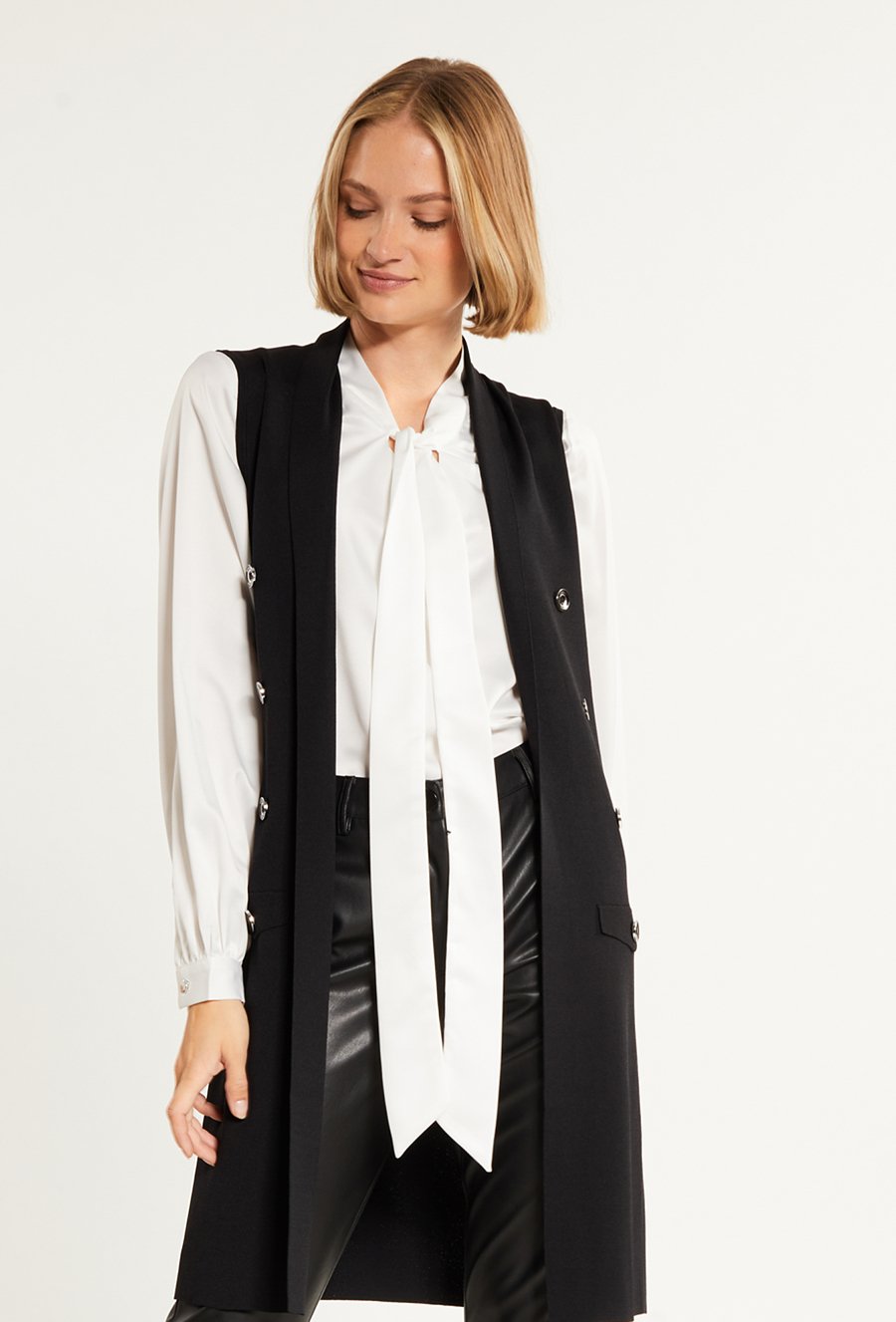 Sweterkowa kamizelka damska