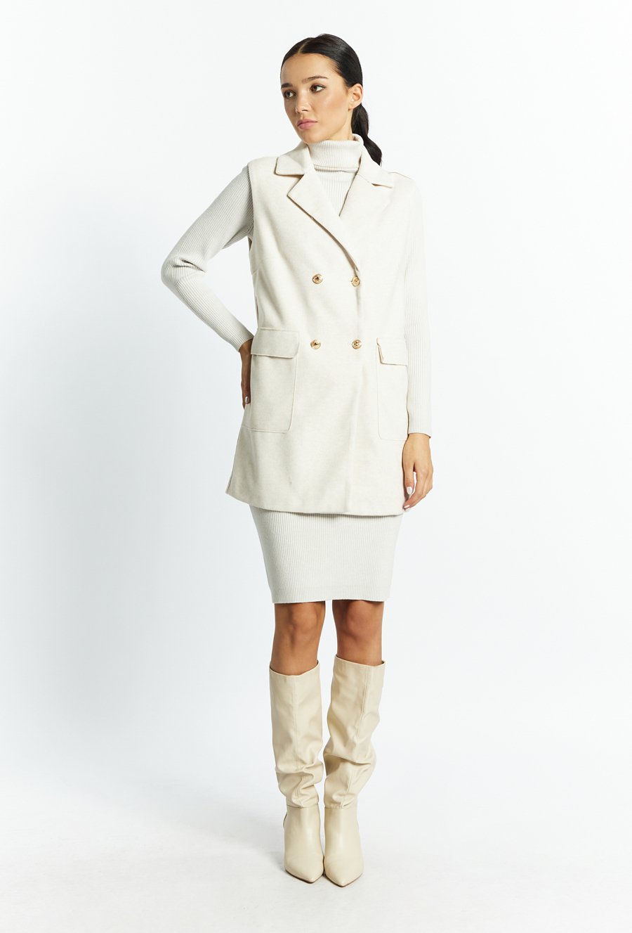 Dwurzędowa kamizelka żakietowa