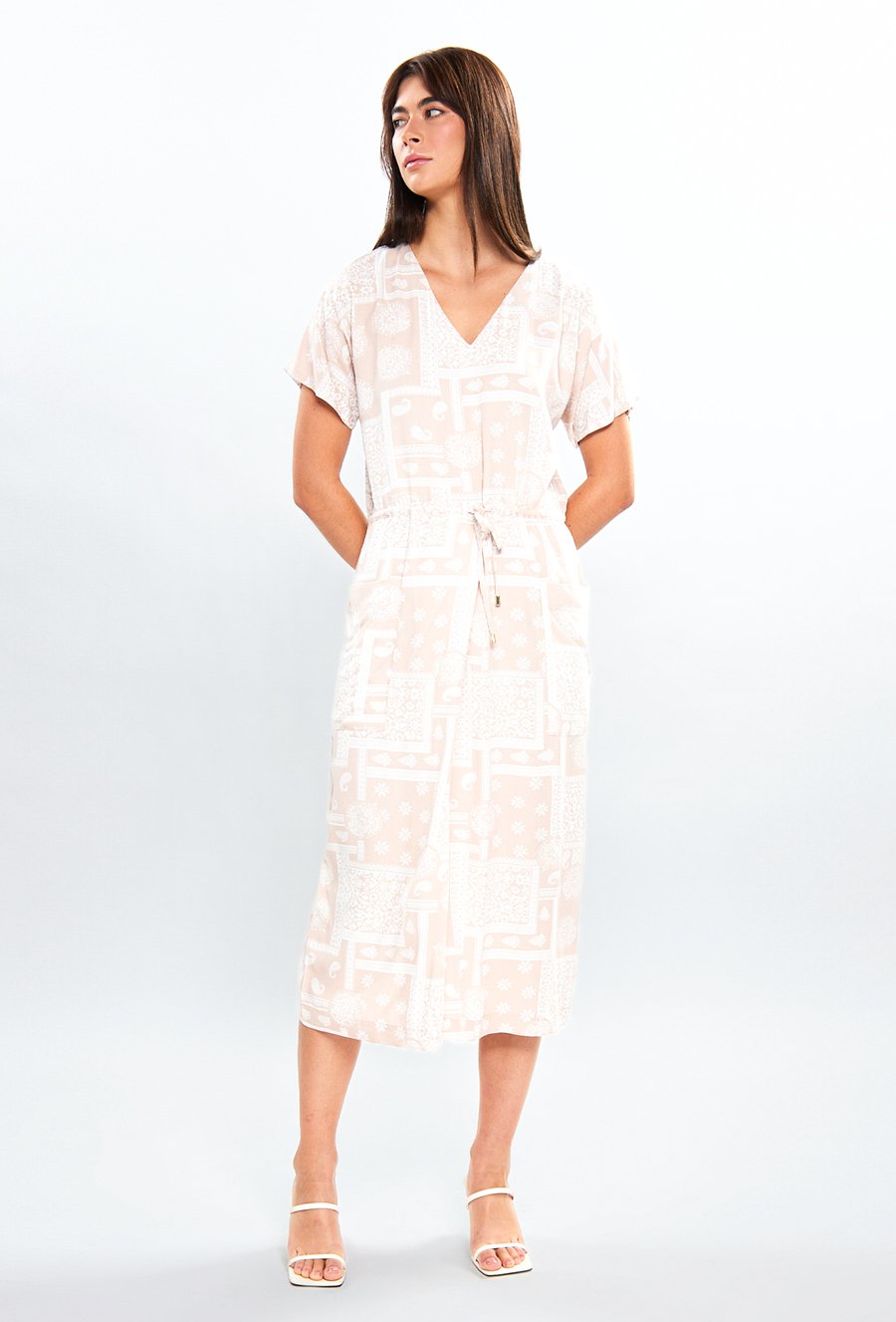 Wzorzysta sukienka damska