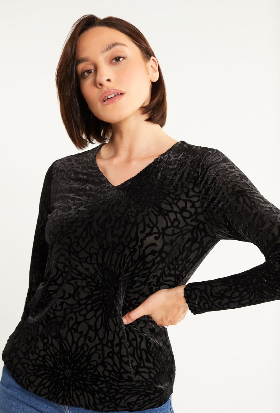 Bluzka z tłoczonym wzorem