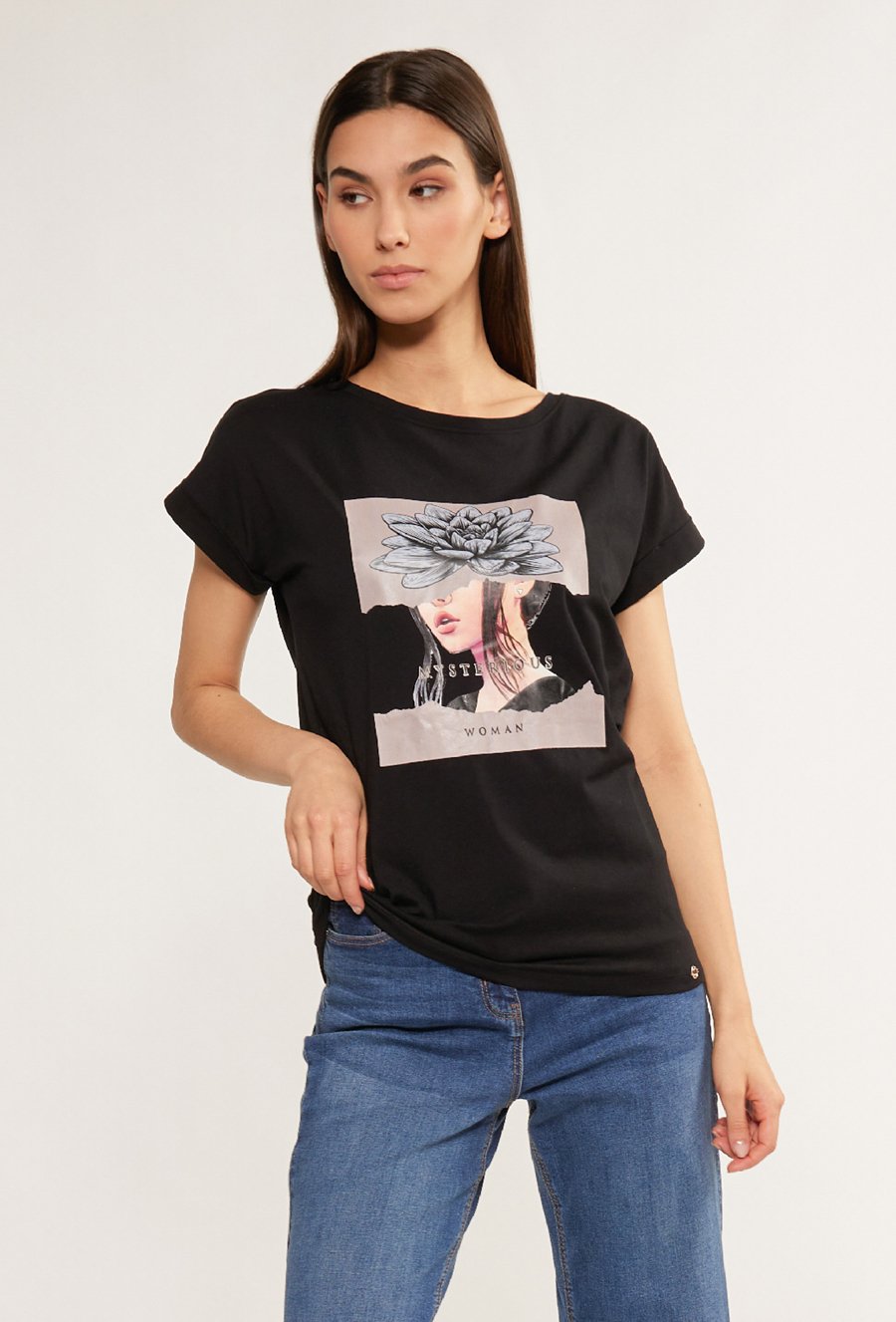 T-shirt damski z wzorem