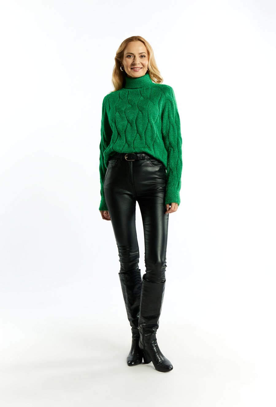 Sweter damski z golfem