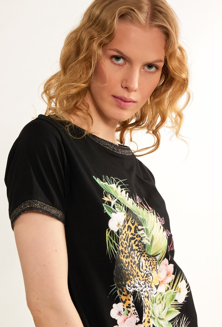 Bawełniany t-shirt z wzorem