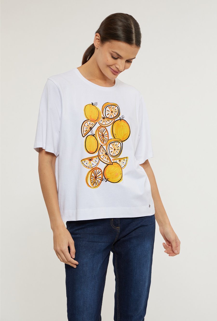 Bawełniany t-shirt o luźnym kroju