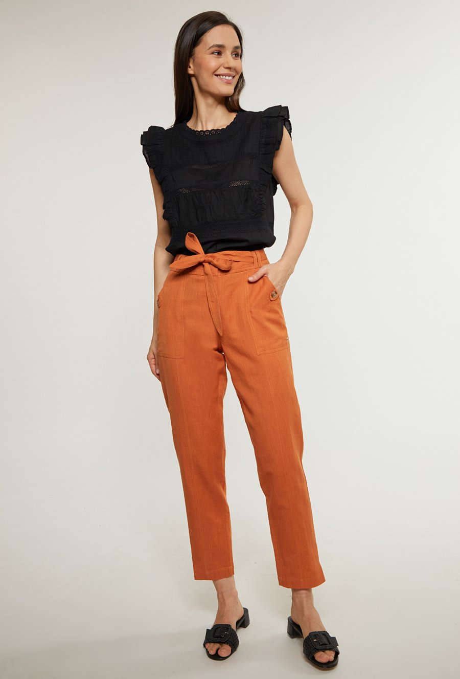 Lniane spodnie damskie