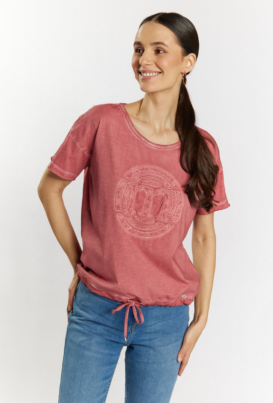 T-shirt z efektem sprania