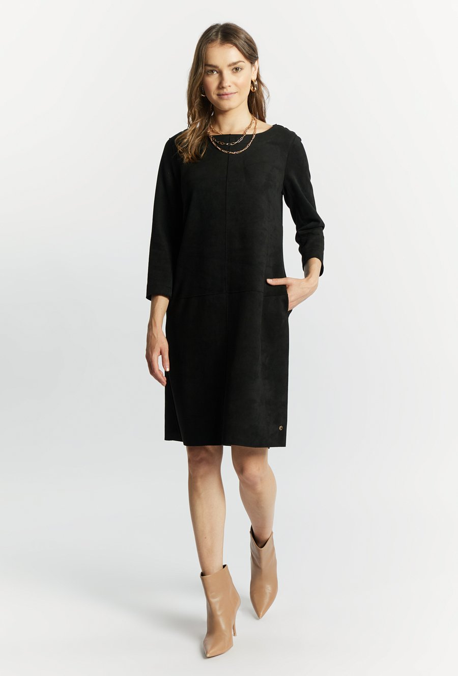 Sukienka imitująca zamsz