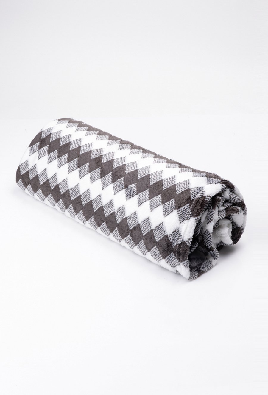 Miękki koc z wzorem w kratę