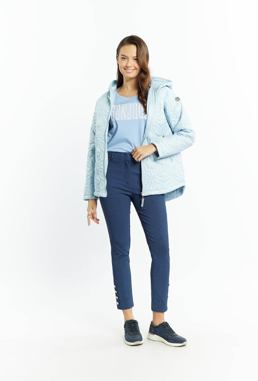 Kurtka damska z ciekawym pikowaniem