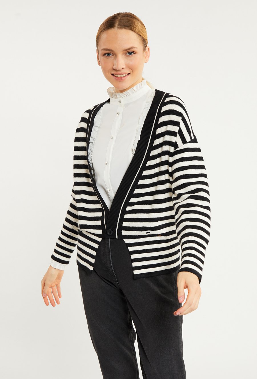 Sweter damski w paski