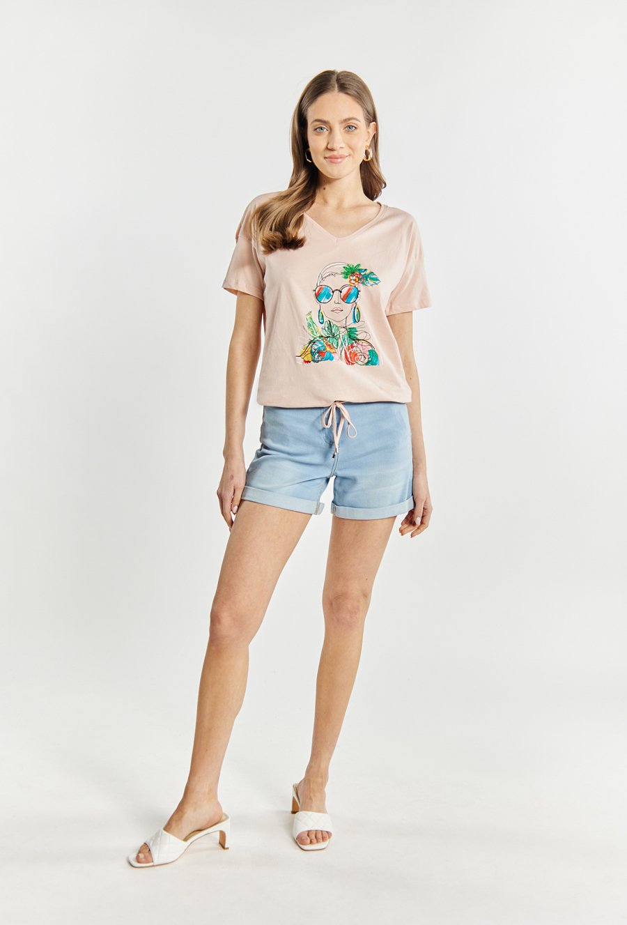 T-shirt damski z kr&oacute;tkim rękawem