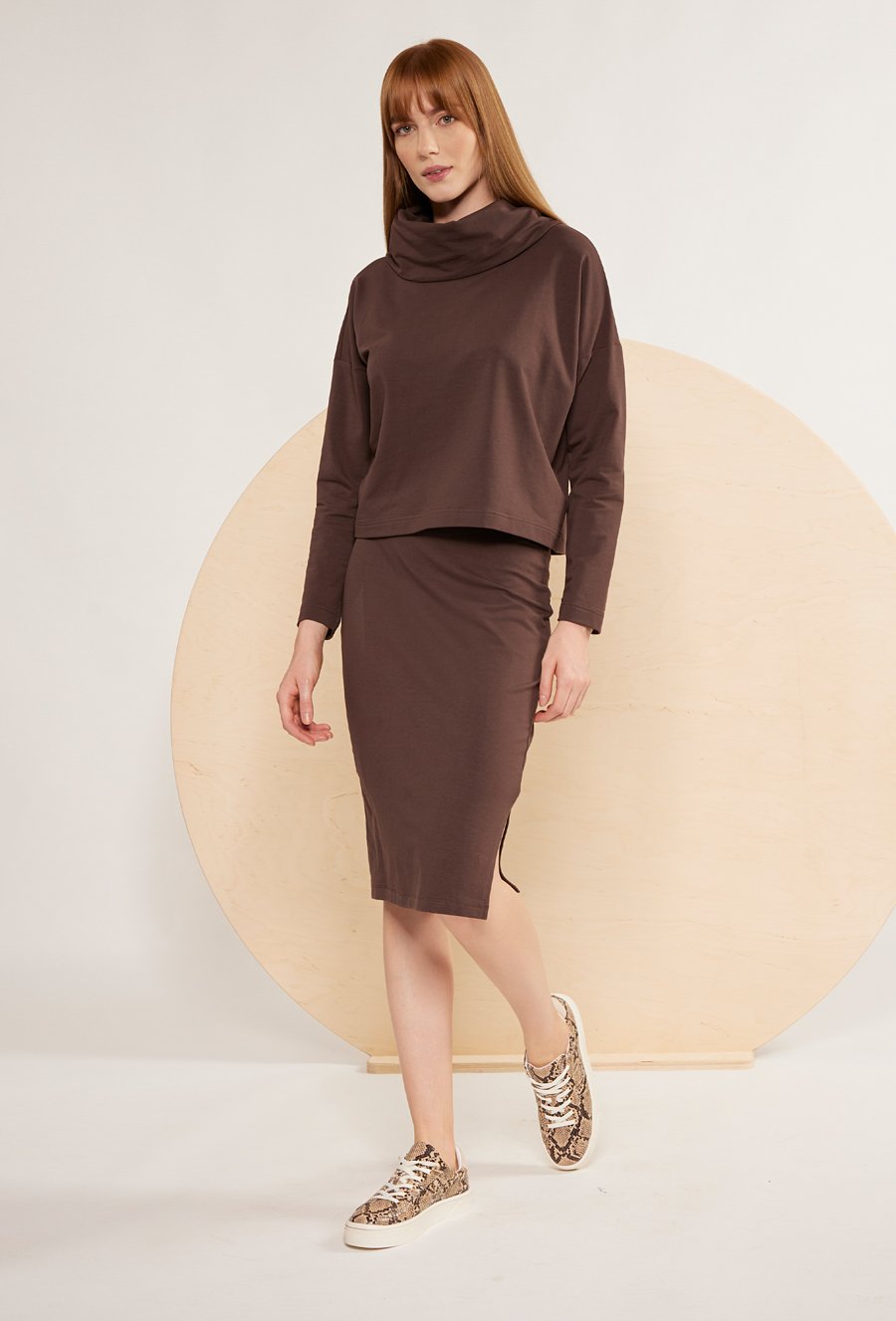 Bluza z szerokim golfem